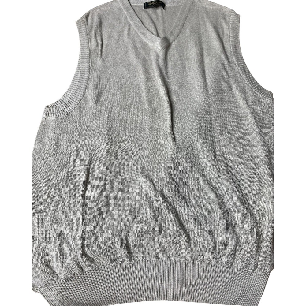 Mens XL Bobby Jones Collection Gray Pullover Sweater Vest Grandpa‎ Golf Preppy